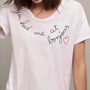 Anthropologie Sundry You had me at bonjour T-Shirt